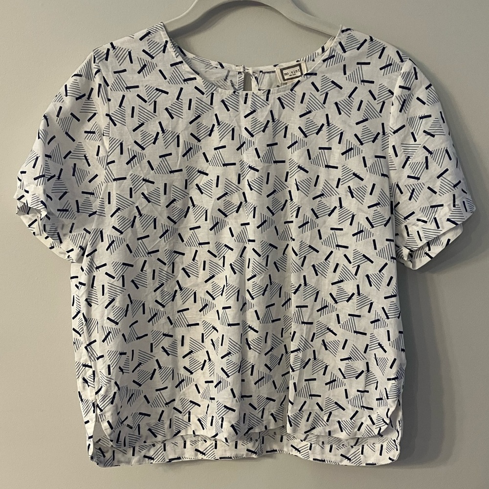 mo:vint patterned crop top